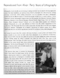 Alvar, Thirty Years of Lithography intro